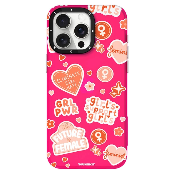 Youngkit Apple iPhone 15 Pro Kılıf Bethany Green Tasarımlı Youngkit Sweet Language Kapak - 4