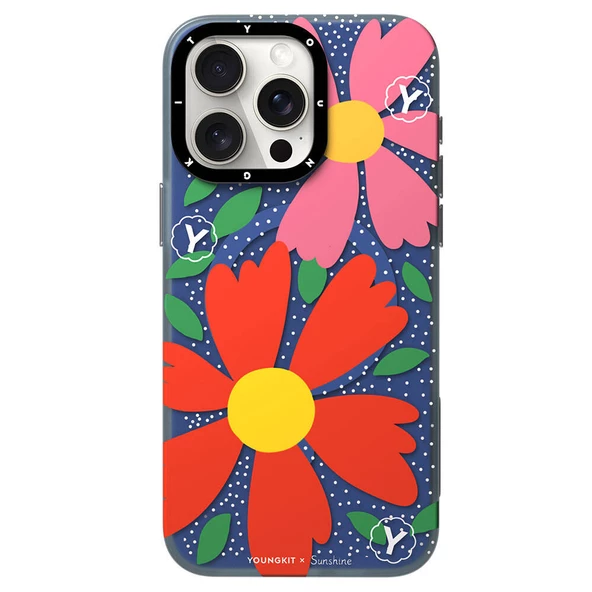 Youngkit Apple iPhone 14 Pro Kılıf Magsafe Şarj Özellikli Sunshine Tasarımlı Youngkit Colorful Serisi Kapak