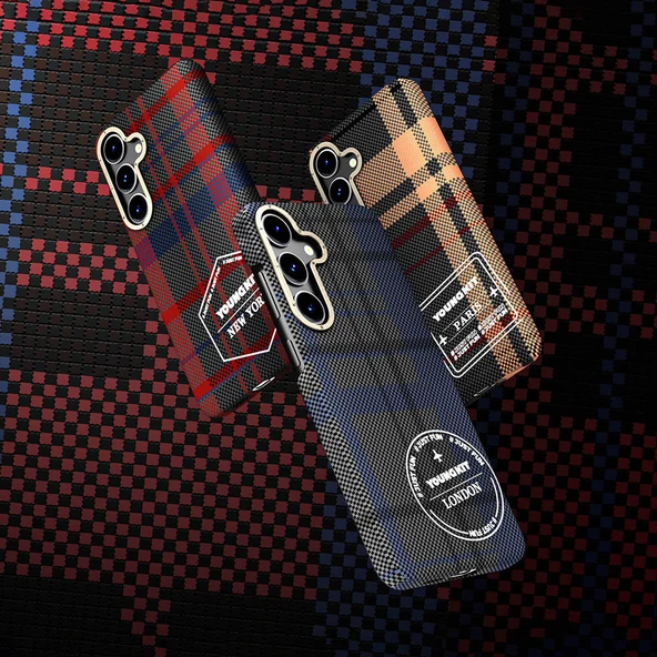 Youngkit Galaxy S24 Plus Kılıf Ekose Desenli Youngkit Gezhi Serisi Kapak - 10