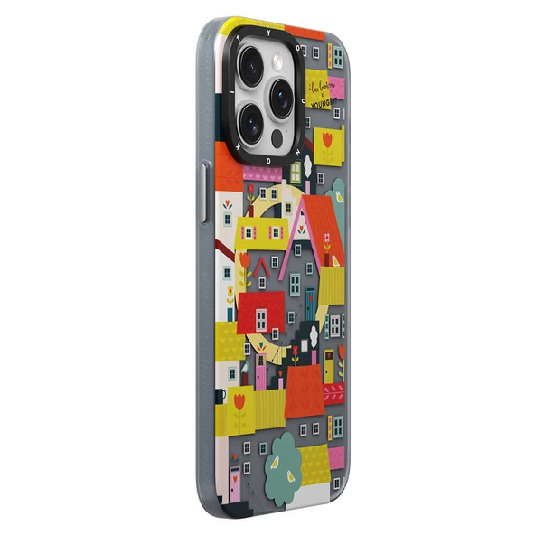 Youngkit Apple iPhone 15 Pro Kılıf Magsafe Şarj Özellikli Bee Brown Tasarımlı Youngkit Colorful Life Serisi Kapak - Resim 3