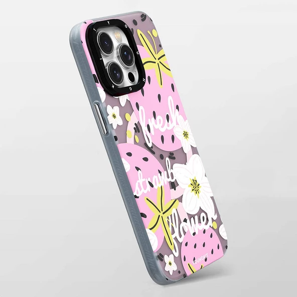 Youngkit Apple iPhone 15 Pro Max Kılıf Magsafe Şarj Özellikli Yaz Meyvesi Desenli Youngkit Fruity Flavour Serisi Kapak - Resim 6