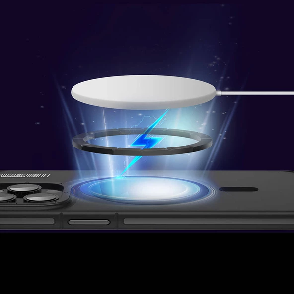 Youngkit Apple iPhone 13 Pro Max Kılıf Magsafe Şarj Özellikli Youngkit Rock Sand Serisi Kapak - Resim 8