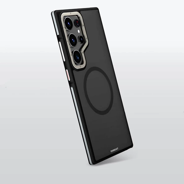 Youngkit Galaxy S24 Ultra Kılıf Magsafe Şarj Özellikli Youngkit Rock Sand Serisi Kapak - Resim 4