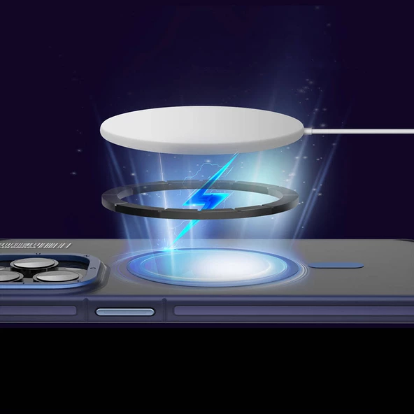 Youngkit Apple iPhone 13 Pro Max Kılıf Magsafe Şarj Özellikli Youngkit Rock Sand Serisi Kapak - Resim 9