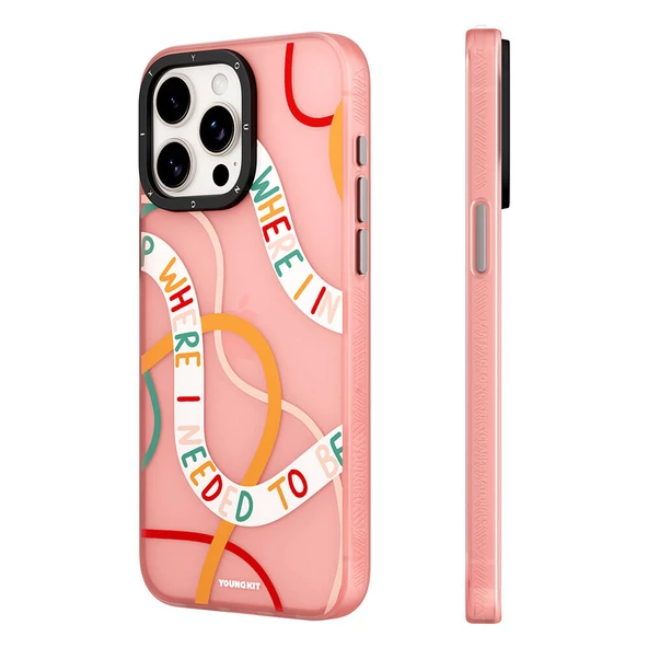 Youngkit Apple iPhone 14 Pro Kılıf Bethany Green Tasarımlı Youngkit Sweet Language Kapak