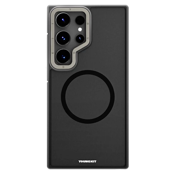 Youngkit Galaxy S24 Ultra Kılıf Magsafe Şarj Özellikli Youngkit Rock Sand Serisi Kapak - Resim 5