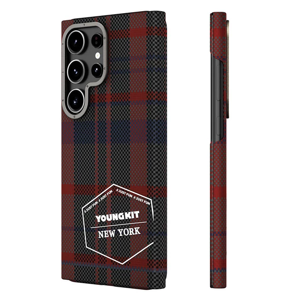 Youngkit Galaxy S24 Ultra Kılıf Ekose Desenli Youngkit Gezhi Serisi Kapak - 11