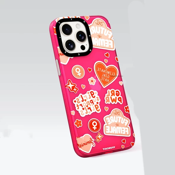 Youngkit Apple iPhone 15 Pro Kılıf Bethany Green Tasarımlı Youngkit Sweet Language Kapak - 11