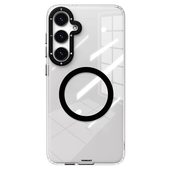 Youngkit Galaxy S24 Kılıf Magsafe Şarj Özellikli Sararmaya Karşı Dayanıklı Youngkit Clear Crystal Serisi Kapak - Resim 2