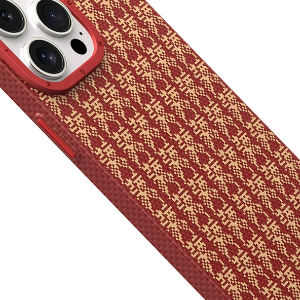 Youngkit Apple iPhone 15 Pro Kılıf Magsafe Şarj Özellikli Kevlar 1500D Youngkit Auspicious Loong Serisi Kapak - Resim 2