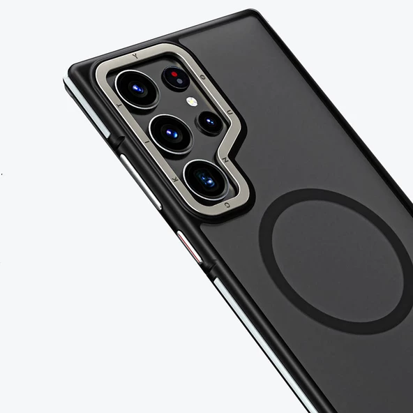 Youngkit Galaxy S24 Ultra Kılıf Magsafe Şarj Özellikli Youngkit Rock Sand Serisi Kapak - Resim 3