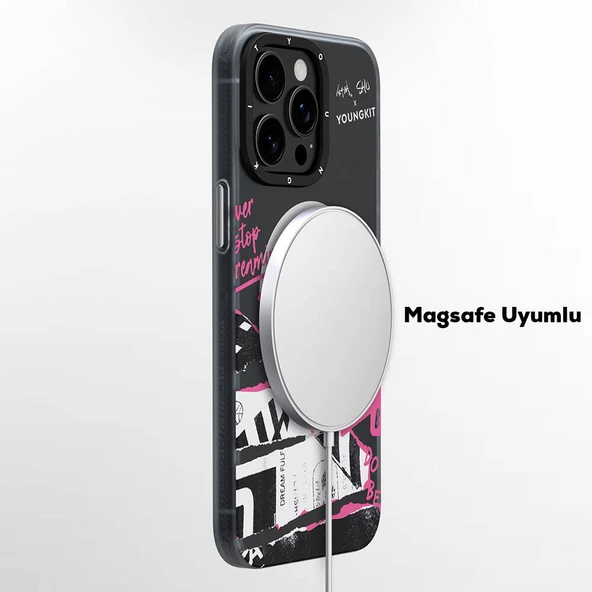 Youngkit Apple iPhone 15 Pro Max Kılıf Magsafe Şarj Özellikli Shu Tasarımlı Youngkit Dreamland Serisi Kapak - Resim 4