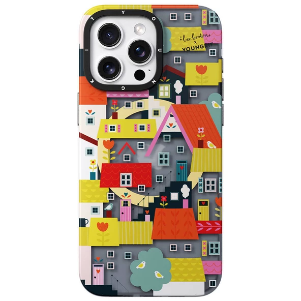 Youngkit Apple iPhone 14 Pro Kılıf Magsafe Şarj Özellikli Bee Brown Tasarımlı Youngkit Colorful Life Serisi Kapak - Resim 8