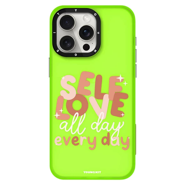Youngkit Apple iPhone 15 Pro Max Kılıf Bethany Green Tasarımlı Youngkit Sweet Language Kapak - 2