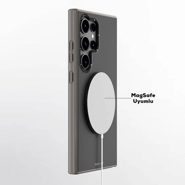 Youngkit Galaxy S24 Ultra Kılıf Magsafe Şarj Özellikli Çizilmeye Ve Aşınmaya Dayanıklı Youngkit Velvet Serisi Kapak - Resim 6