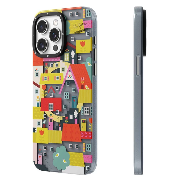 Youngkit Apple iPhone 14 Pro Kılıf Magsafe Şarj Özellikli Bee Brown Tasarımlı Youngkit Colorful Life Serisi Kapak - Resim 4