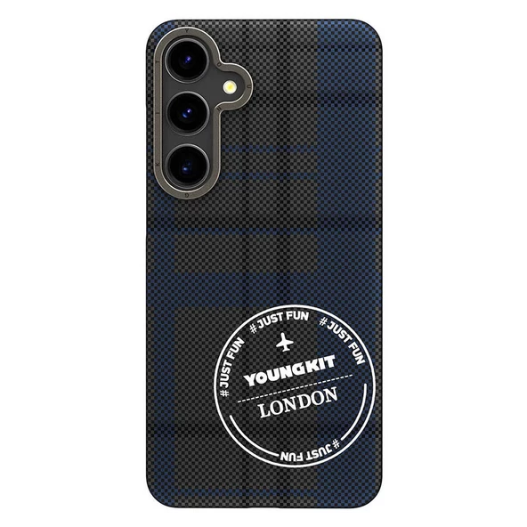 Youngkit Galaxy S24 Plus Kılıf Ekose Desenli Youngkit Gezhi Serisi Kapak - 9