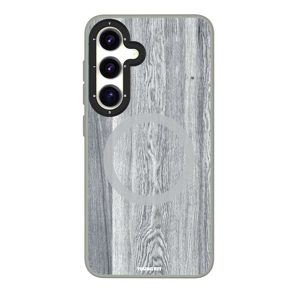 Youngkit Galaxy S24 Kılıf Magsafe Şarj Özellikli Sararmaya Dayanıklı Youngkit Wood Forest Serisi Kapak