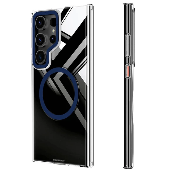 Youngkit Galaxy S24 Ultra Kılıf Magsafe Şarj Özellikli Sararmaya Karşı Dayanıklı Youngkit Clear Crystal Serisi Kapak - Resim 11
