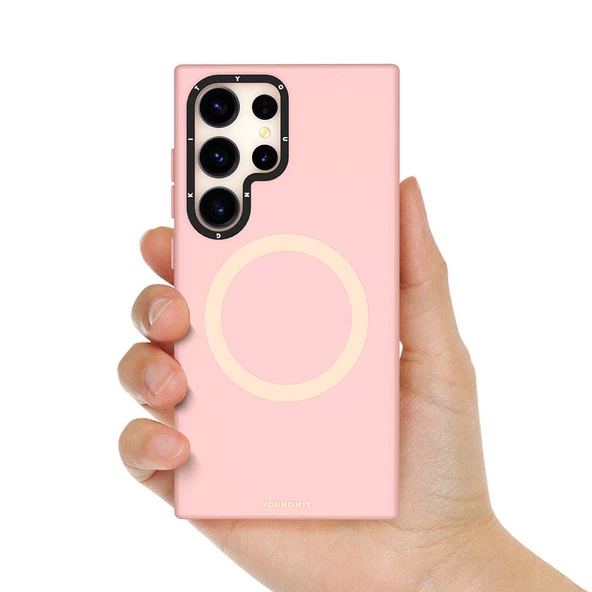 Youngkit Galaxy S24 Ultra Kılıf Magsafe Şarj Özellikli Çizilmeye Ve Aşınmaya Dayanıklı Youngkit Velvet Serisi Kapak - Resim 8