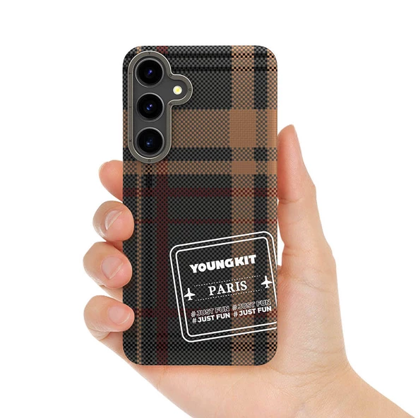 Youngkit Galaxy S24 Plus Kılıf Ekose Desenli Youngkit Gezhi Serisi Kapak - 8