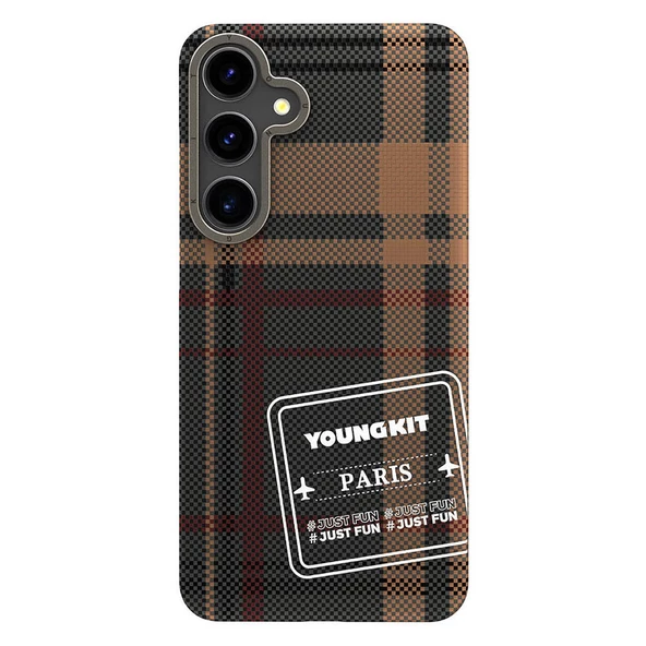 Youngkit Galaxy S24 Plus Kılıf Ekose Desenli Youngkit Gezhi Serisi Kapak - 7