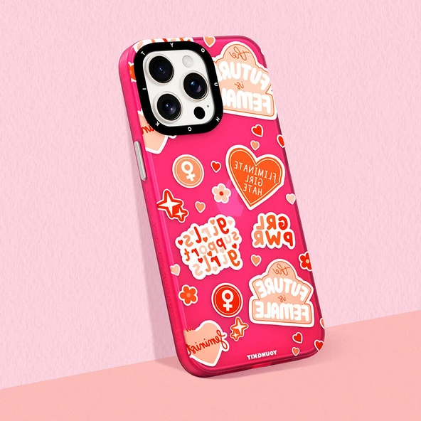 Youngkit Apple iPhone 15 Pro Kılıf Bethany Green Tasarımlı Youngkit Sweet Language Kapak - 6