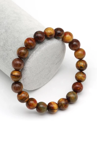 Golden Pietersite Doğal Taş Bileklik 10 mm Küre Kesim