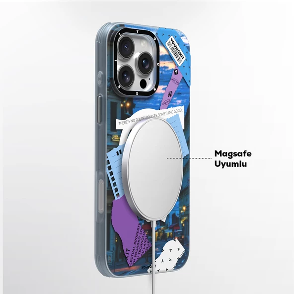 Youngkit Apple iPhone 15 Pro Max Kılıf Magsafe Şarj Özellikli Youngkit A-City Serisi Kapak - Resim 10