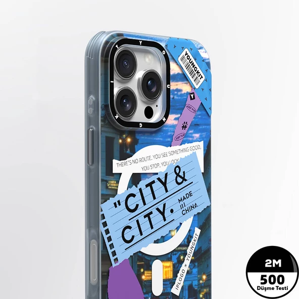 Youngkit Apple iPhone 16 Pro Max Kılıf Magsafe Şarj Özellikli Youngkit A-City Serisi Kapak - Resim 7