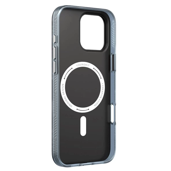 Youngkit Apple iPhone 16 Pro Kılıf Magsafe Şarj Özellikli Youngkit Technology Serisi Kapak - 5