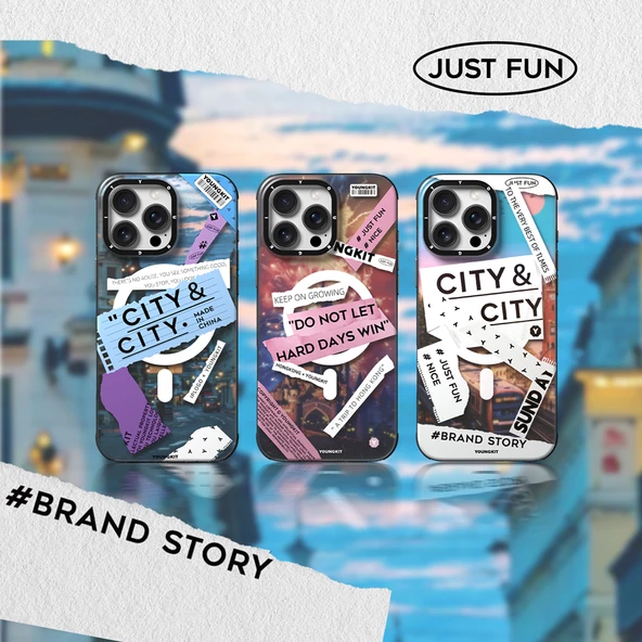 Youngkit Apple iPhone 15 Pro Kılıf Magsafe Şarj Özellikli Youngkit A-City Serisi Kapak - Resim 12