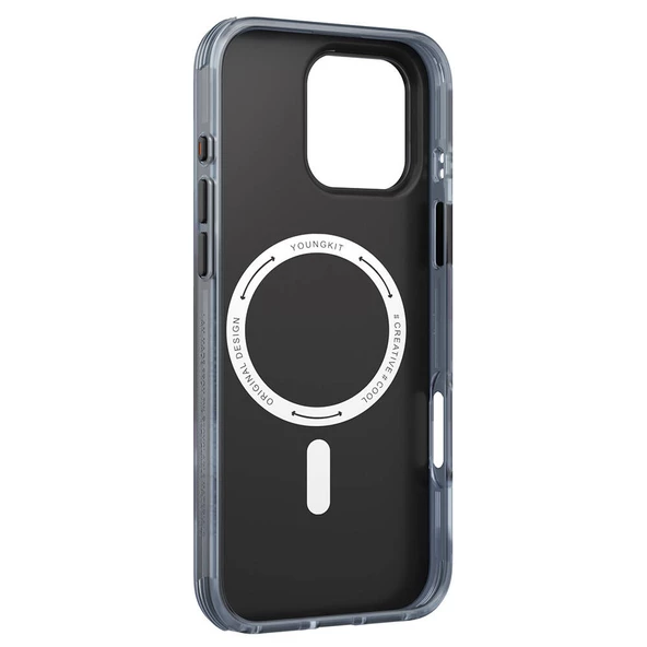 Youngkit Apple iPhone 16 Pro Kılıf Magsafe Şarj Özellikli Youngkit Love Serisi Kapak - Resim 11