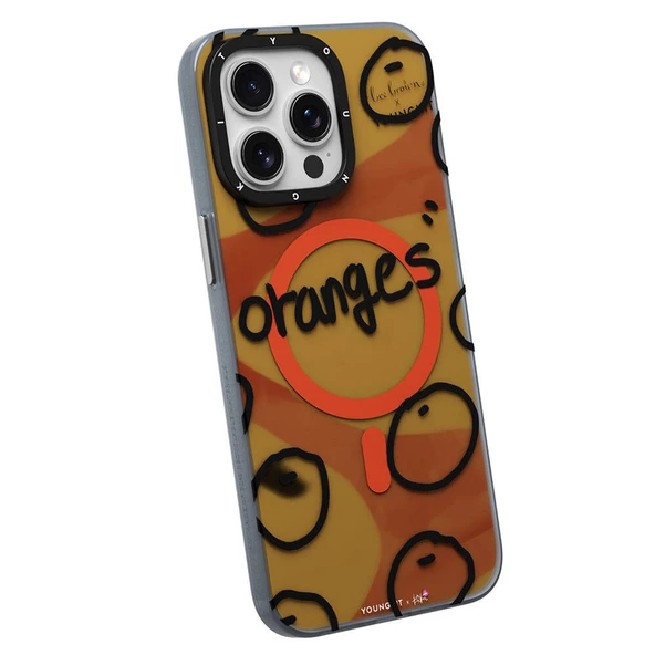 Youngkit Apple iPhone 15 Pro Kılıf Magsafe Şarj Özellikli Bee Brown Tasarımlı Youngkit Funny Serisi Kapak - Resim 4