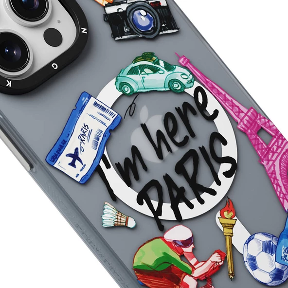 Youngkit Apple iPhone 15 Pro Kılıf Magsafe Şarj Özellikli Youngkit in Paris Serisi Kapak - Resim 8