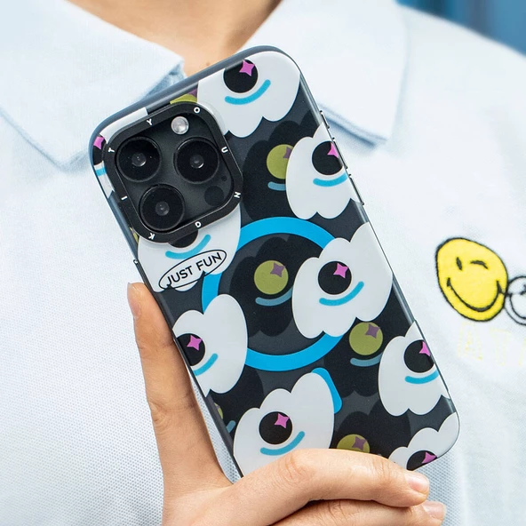 Youngkit Apple iPhone 14 Pro Kılıf Magsafe Şarj Özellikli Youngkit Happy View Serisi Kapak - Resim 5