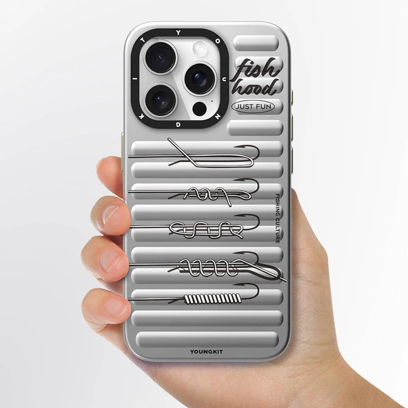 Youngkit Apple iPhone 15 Pro Kılıf Magsafe Şarj Özellikli Youngkit Fishing Serisi Kapak - Resim 5
