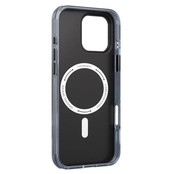 Youngkit Apple iPhone 15 Pro Kılıf Magsafe Şarj Özellikli Youngkit Love Serisi Kapak - Resim 10