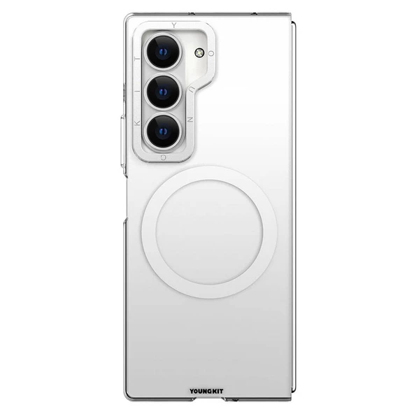Youngkit Galaxy Z Fold 6 Kılıf Magsafe Şarj Özellikli Şeffaf Youngkit Crystal Shield Serisi Kapak - Resim 2