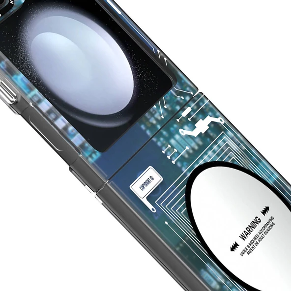 Youngkit Galaxy Z Flip 6 Kılıf Magsafe Şarj Özellikli Youngkit Technology Serisi Kapak - Resim 4