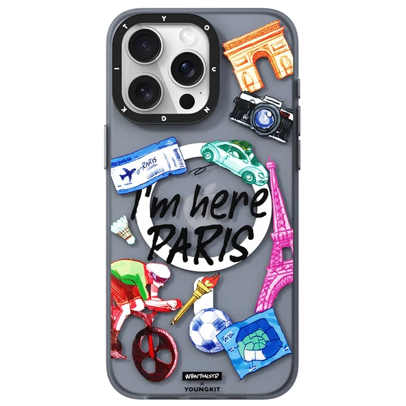 Youngkit Apple iPhone 14 Pro Max Kılıf Magsafe Şarj Özellikli Youngkit in Paris Serisi Kapak - 2