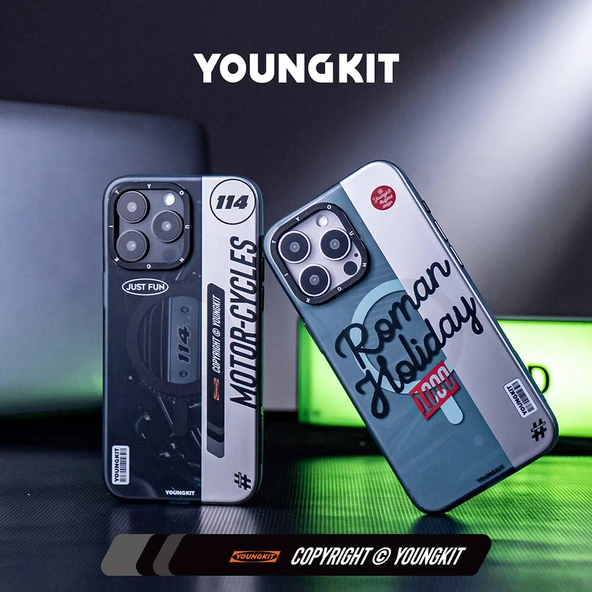 Youngkit Apple iPhone 15 Pro Max Kılıf Magsafe Şarj Özellikli Youngkit Motorcycle Legend Serisi Kapak - Resim 10