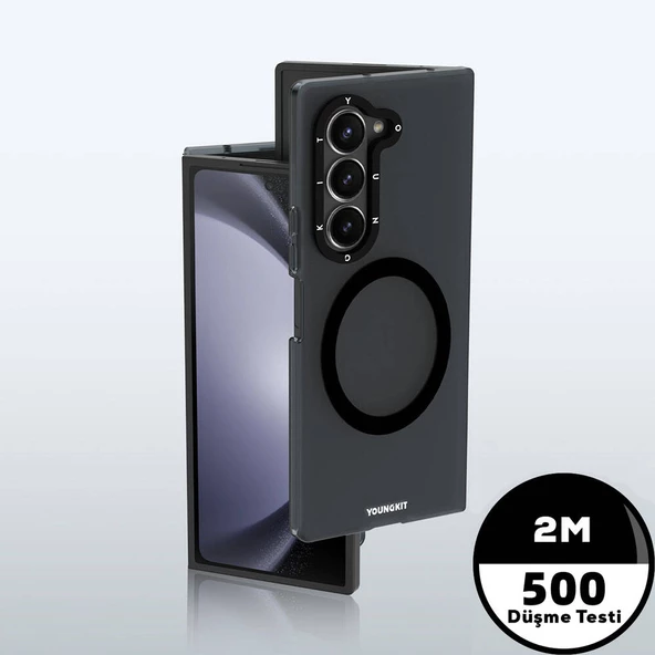 Youngkit Galaxy Z Fold 6 Kılıf Magsafe Şarj Özellikli Youngkit Hidden Sand Serisi Kapak - Resim 6