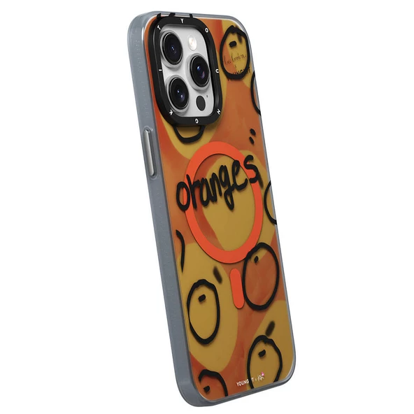 Youngkit Apple iPhone 15 Pro Kılıf Magsafe Şarj Özellikli Bee Brown Tasarımlı Youngkit Funny Serisi Kapak - Resim 5