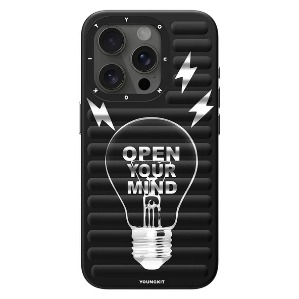 Youngkit Apple iPhone 15 Pro Max Kılıf Magsafe Şarj Özellikli Youngkit Open Mind Serisi Kapak - Resim 12