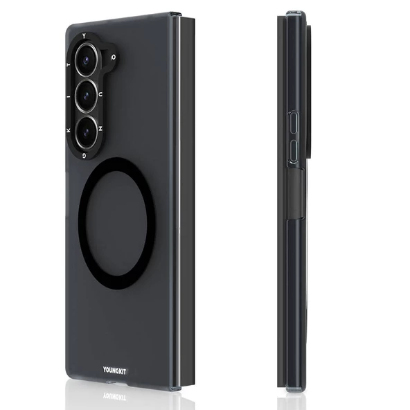 Youngkit Galaxy Z Fold 6 Kılıf Magsafe Şarj Özellikli Youngkit Hidden Sand Serisi Kapak - Resim 3