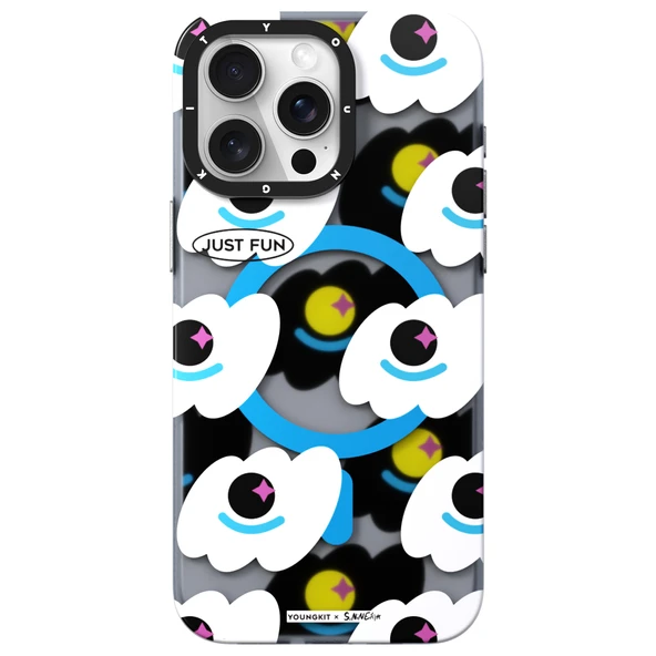 Youngkit Apple iPhone 15 Pro Kılıf Magsafe Şarj Özellikli Youngkit Happy View Serisi Kapak - Resim 2