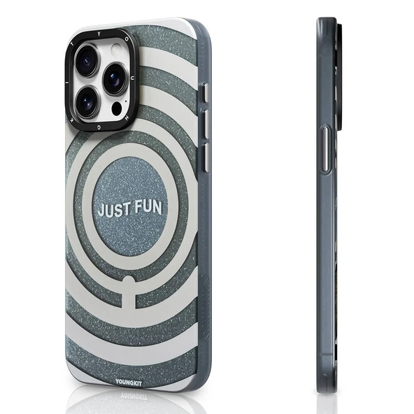 Youngkit Apple iPhone 15 Pro  Max Kılıf Magsafe Şarj Özellikli Youngkit Star Dazzle Serisi Kapak - Resim 6