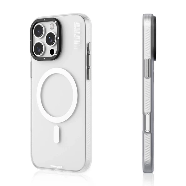 Youngkit Apple iPhone 16 Pro Kılıf Magsafe Şarj Özellikli Youngkit Hidden Sand Serisi Kapak - Resim 8