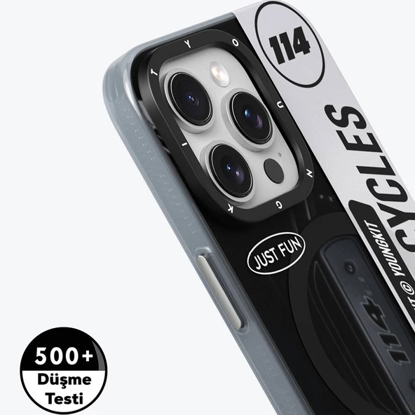 Youngkit Apple iPhone 14 Pro Kılıf Magsafe Şarj Özellikli Youngkit Motorcycle Legend Serisi Kapak - Resim 8
